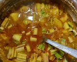 A picture of step 3 of Creamy Banana stem curry.