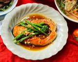Hình bước làm 2 của món Cá hồi sốt nước tương