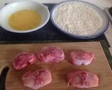A picture of step 5 of Fried Rabbit Chops, Marinated Zucchini, and Sweet Onion Cream.