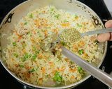 A picture of step 2 of Quick Herb Rice For Tiffin.
