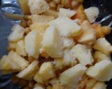 A picture of step 1 of Fruit chat with Aloobukhara chutney.