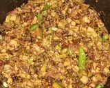 A picture of step 4 of Qeema karaily.