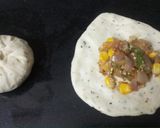 A picture of step 5 of Paneer stuffed foccasia bun.