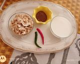 A picture of step 1 of Soyabean white gravy.