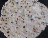 A picture of step 3 of Cabbage akki roti.