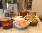 Foto del paso 1 de la receta: Estofado de pavo con verduras sobre cama de patatas al vino