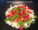 A picture of step 2 of Capsicum Fry.