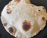 A picture of step 3 of Quinoa flour pulka / roti.