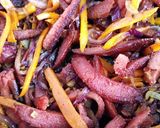 A picture of step 6 of Shallow fried sausage strips.