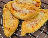 Virslis papucs / csónak (teljes kiőrlésű) recept fázis 6 fotója