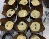 A picture of step 5 of Lemon and blueberry drizzle muffins.