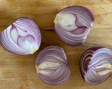 A picture of step 5 of Roasted Butternut Squash and Red Onions with Tahini sauce.