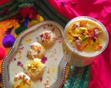 A picture of step 5 of Thandai Rasmalai Shots.