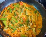 A picture of step 4 of No Onion No Garlic Special Okra / Bhindi Masala.