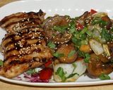 Foto del paso 11 de la receta: MUSLOS DE POLLO A LA PLANCHA CON SALSA DE OSTRA. JON STYLE
