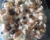A picture of step 4 of Fruits & black chickpeas salad with creamy_mayo dressing.