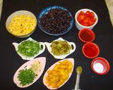A picture of step 1 of Black Bean Salad with Corn and Roasted Peppers.