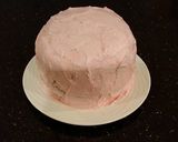 A picture of step 29 of White Chocolate Layer Cake Filled with Strawberry Mousse and Frosted with Whipped Strawberry White Chocolate Ganache.
