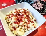 Sajtszószos tészta pirított baconnel recept fázis 3 fotója