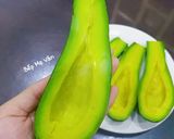 Hình bước làm 1 của món Kem túi bơ sữa chua trái cây