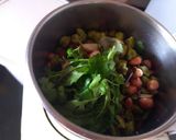 A picture of step 1 of Green chana curry.