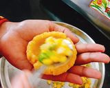 A picture of step 4 of Corn cheese stuffed flattened rice balls.