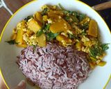 A picture of step 5 of Stir-Fried Pumpkin with Eggs (Easy Recipe for Eye Health).
