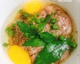 Hình bước làm 1 của món Óc Heo Chưng Trứng Cút