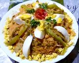 Une image de l'étape 4 de Tamakfoult (couscous avec les restes des légumes a la vapeur).