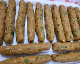 A picture of step 9 of Seekh kabab.