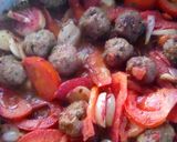 A picture of step 1 of Kofta Balls with Hummus Moutabal.