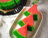 Foto langkah ke 7 dari resep (038). Bolu Kukus Semangka.