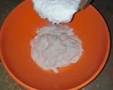 A picture of step 3 of Daal mash (white lentil) ke dahi bare (iftar recipe).