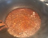 A picture of step 3 of Mapo Tofu my style.
