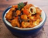 Foto langkah ke 8 dari resep Kungpao Chicken with Cashew.