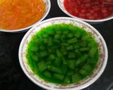 A picture of step 5 of Tutti frutti made from water melon peels/rind.
