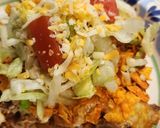 A picture of step 4 of Taco crescent roll casserole.