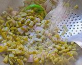 A picture of step 3 of Gavarachi Bhaji(Cluster beans Bhaji).
