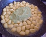 A picture of step 4 of Gnocchi with Romanesco Broccoli Cream and Carrot Chips.
