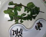 A picture of step 1 of Moroccan mint tea.