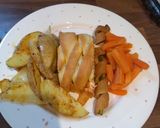A picture of step 5 of Salmon wrap.