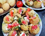 A picture of step 2 of Mumbai famous street food Instant Dahi puri chaat.