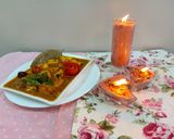 A picture of step 6 of Paneer kohlapori.
