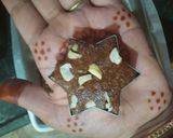A picture of step 7 of Cashew nuts kernel star barfi.