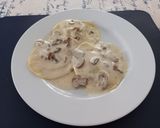 Foto del paso 9 de la receta: 326. Pasta rellena de carrilleras con champiñones y crema de queso fresca