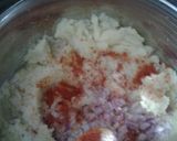 A picture of step 3 of Aloo Bread.
