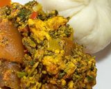 A picture of step 9 of Egusi soup.
