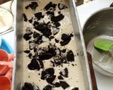 A picture of step 7 of Oreo vanillah cake loaf.