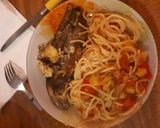 A picture of step 5 of Fried Spaghetti.