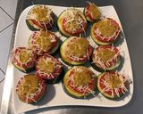 Une image de l'étape 6 de Courgette et tomates moutarde citron épices et emmental (recette plancha).